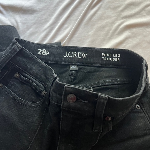 J. Crew Black Wide-Leg Jeans - Picture 2 of 4